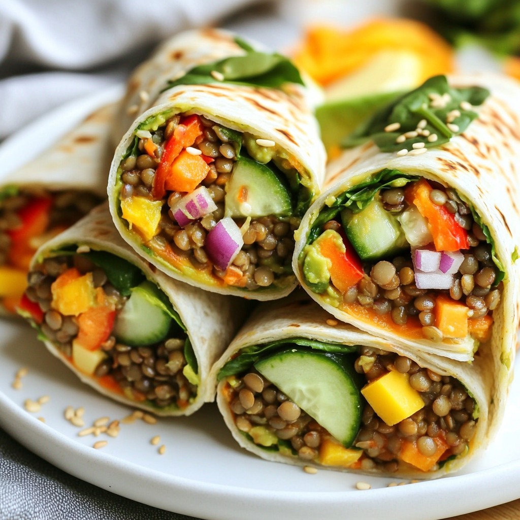 Hearty Wholesome Foods Lentil and Veggie Wrap Delight