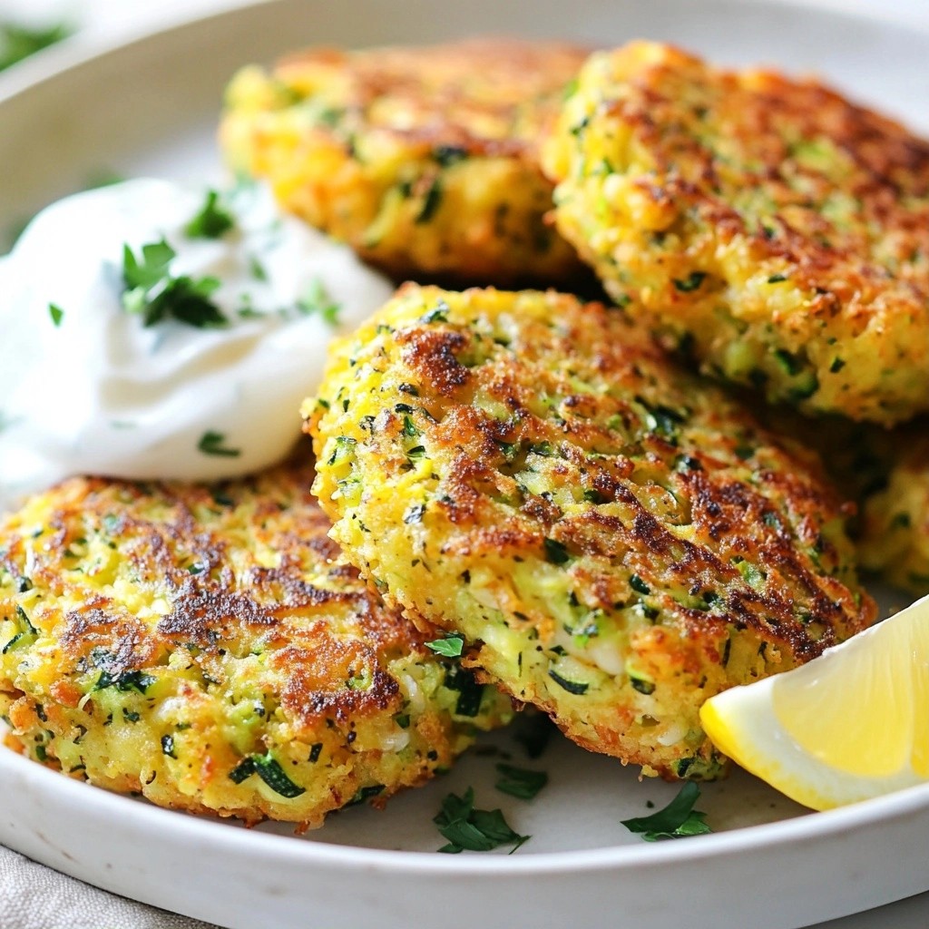 Crispy Healthy Recipes Baked Zucchini Chickpea Fritters