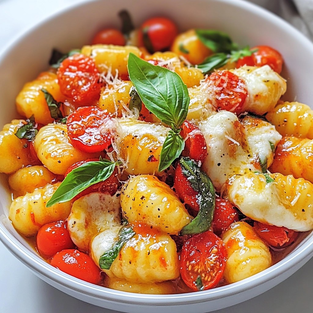 Tomato Basil Mozzarella Gnocchi Flavorful Easy Recipe