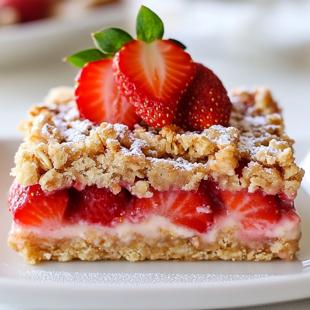 Strawberry Oatmeal Crumble Bars Tasty and Simple Treat