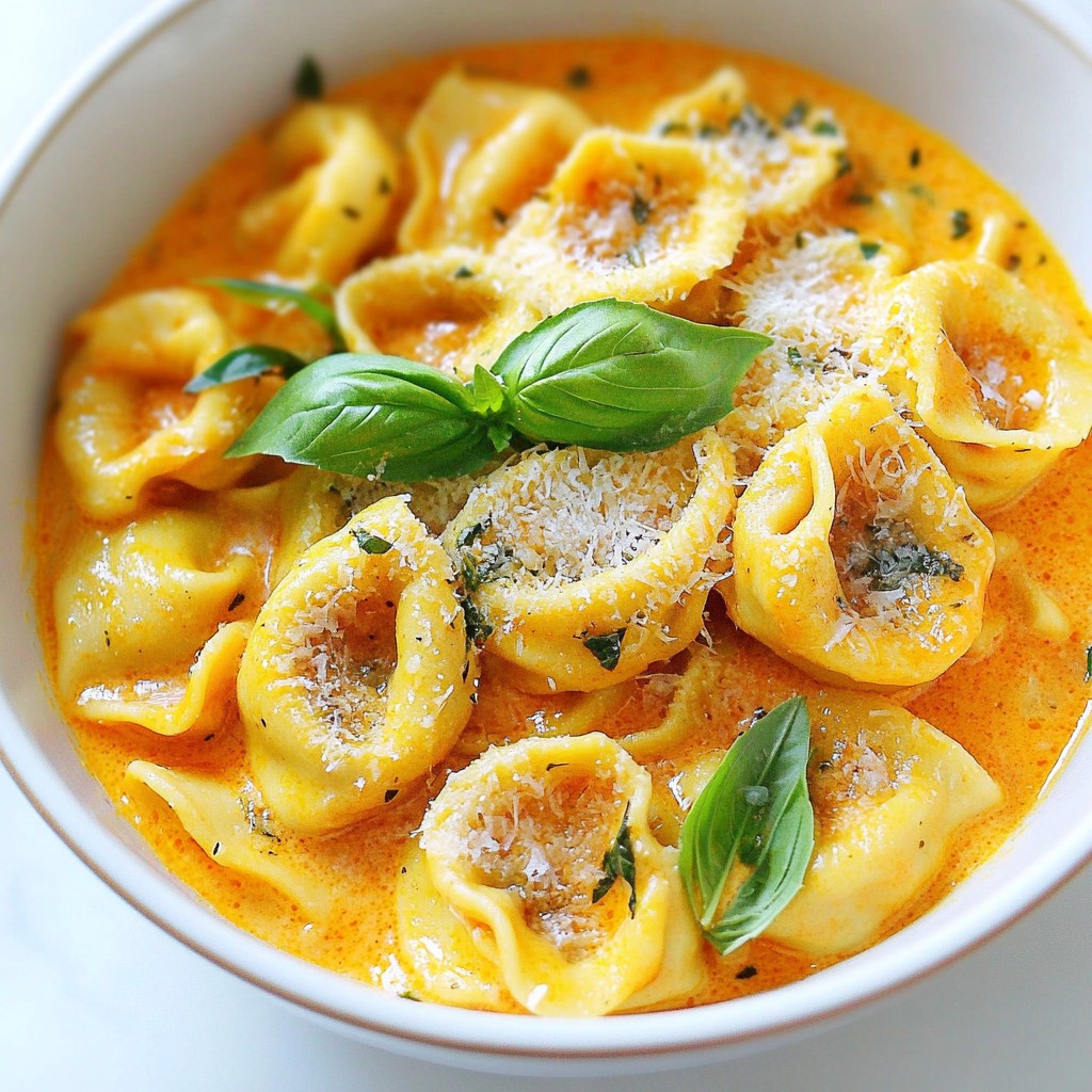 Creamy Tomato Basil Tortellini Quick and Tasty Meal