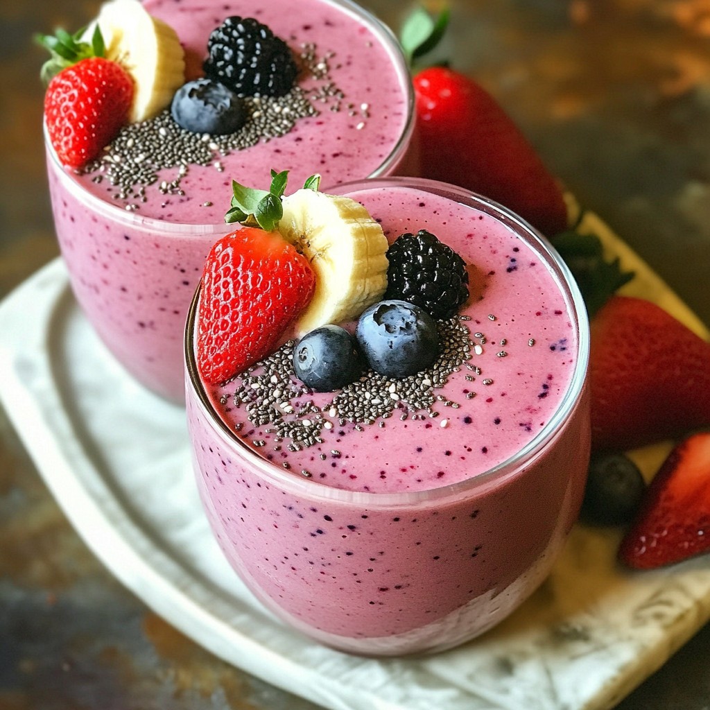 Triple Berry Smoothie Delicious and Healthy Treat