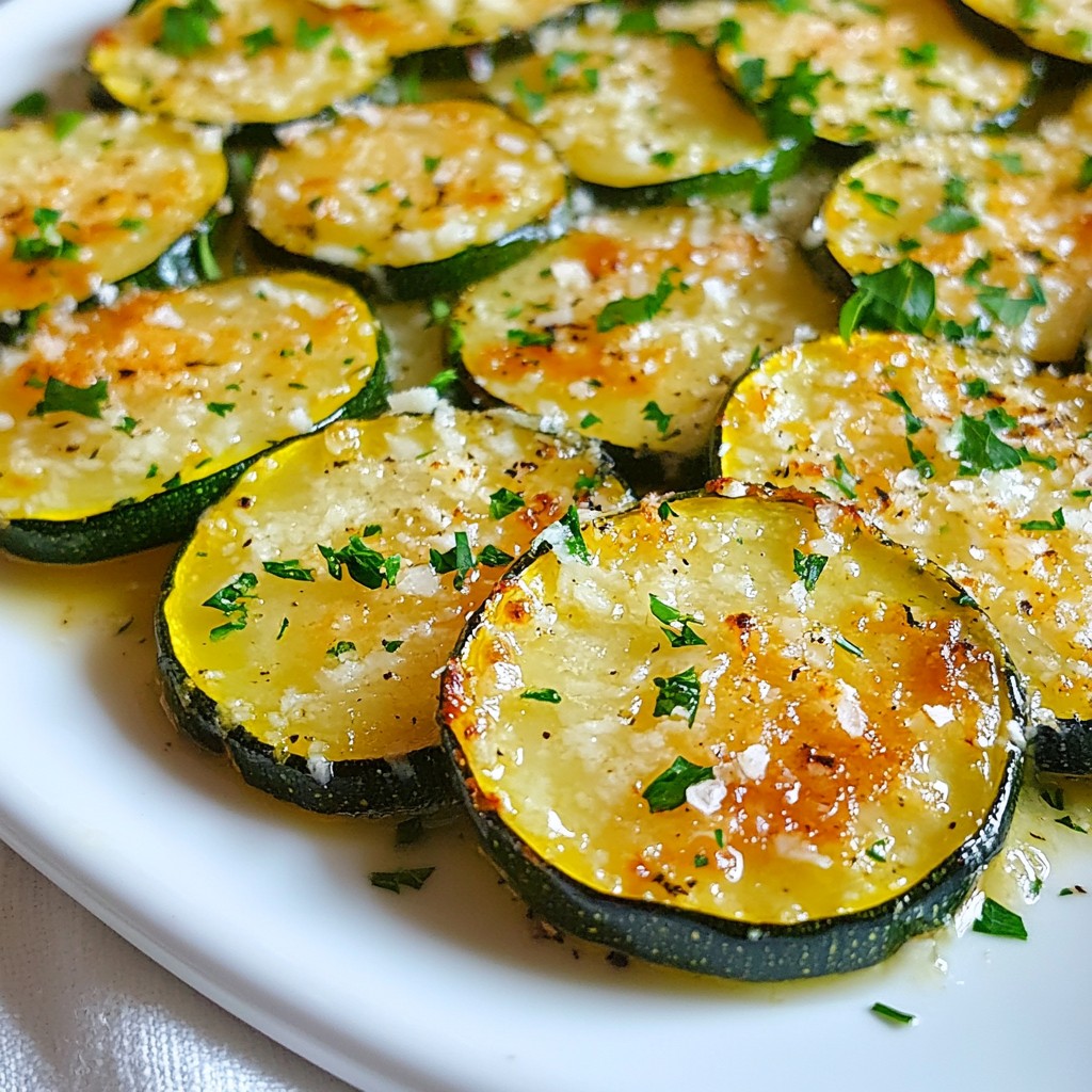 Garlic Parmesan Roasted Zucchini Simple and Tasty Dish