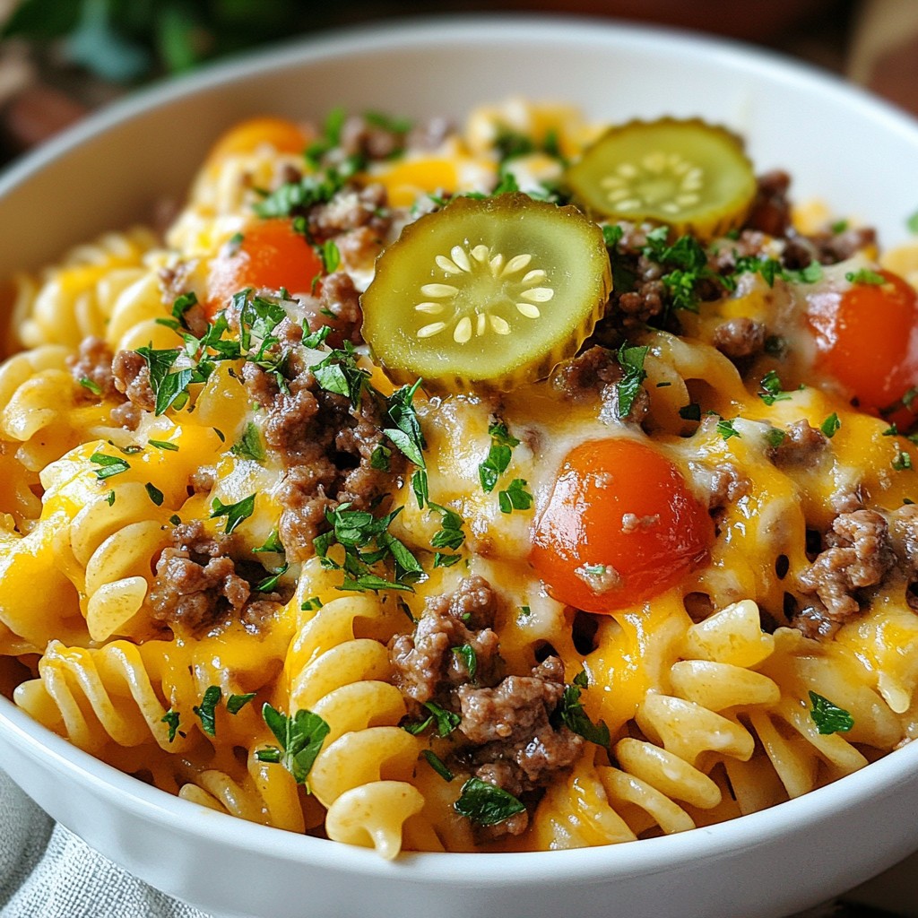 Loaded Cheeseburger Pasta Skillet Flavorful Dinner Dish