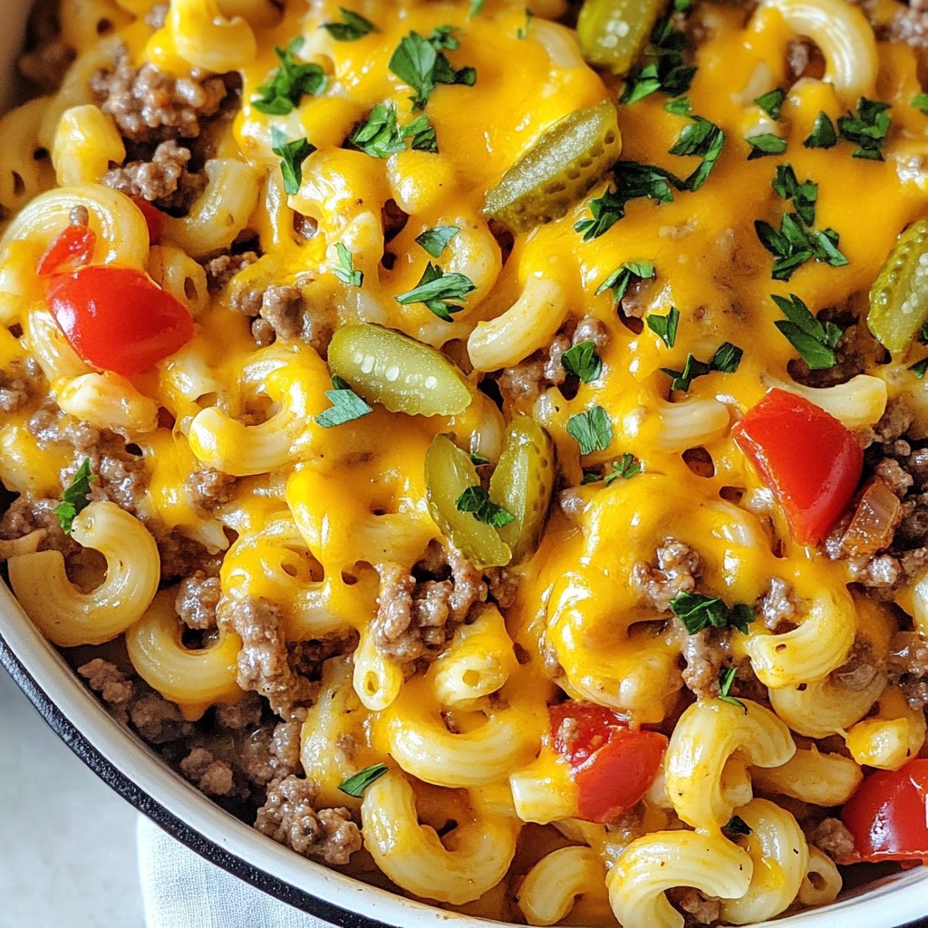 Loaded Cheeseburger Pasta Skillet Flavorful Dinner Option