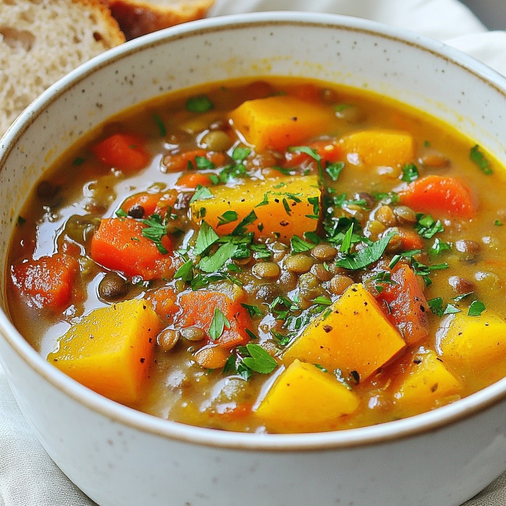 Hearty Clean Eating Lentil and Sweet Potato Stew Recipe