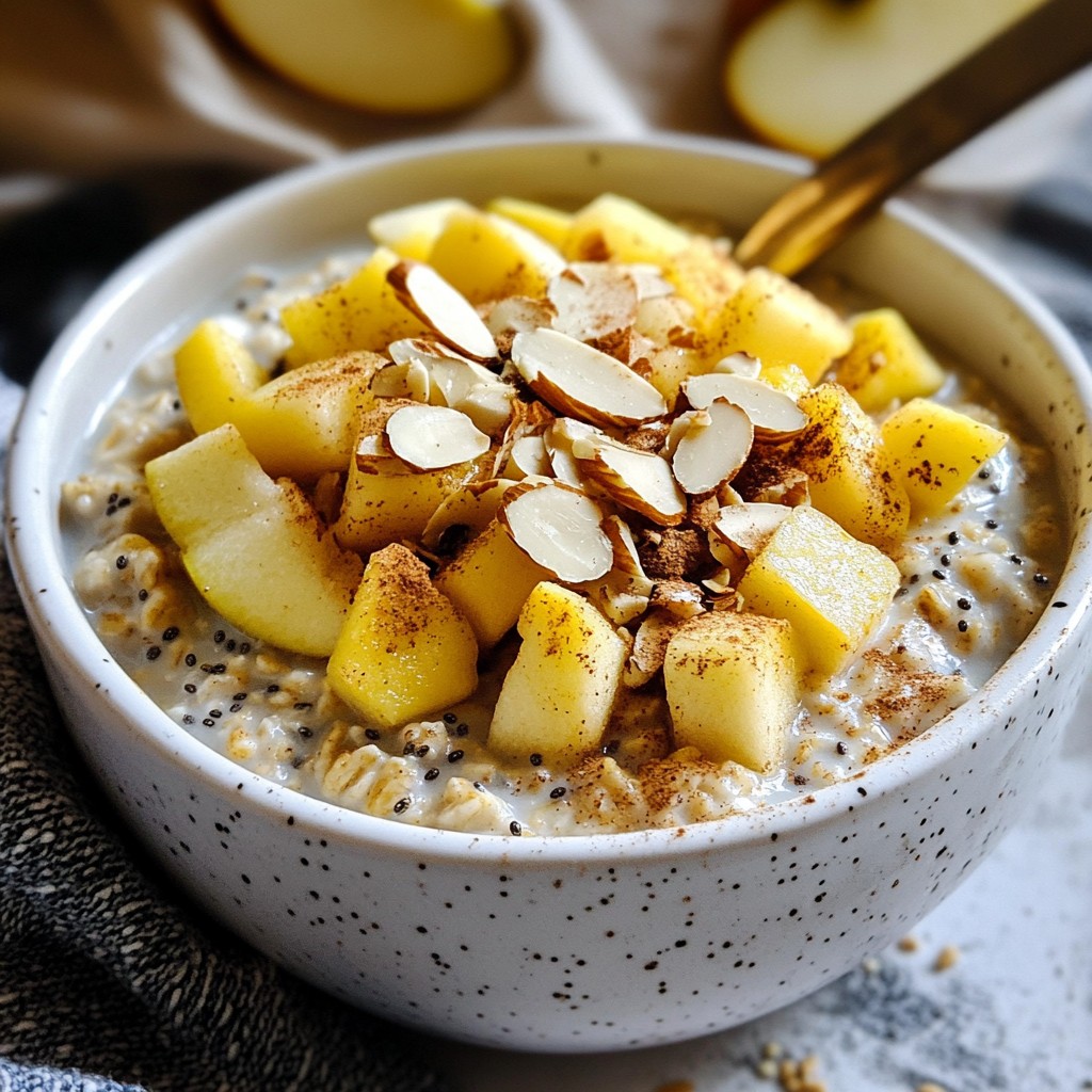Apple Cinnamon Overnight Oats Tasty Breakfast Recipe