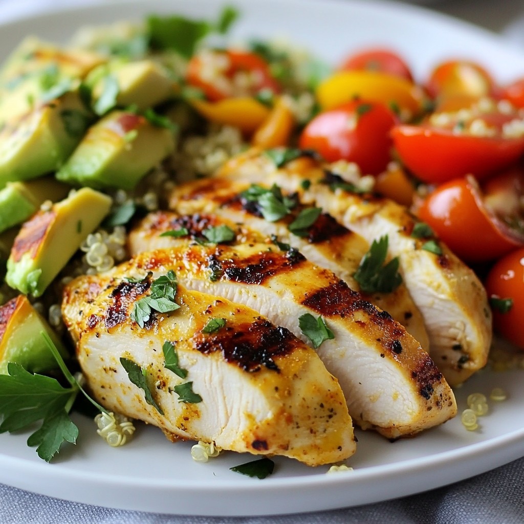 Lemon Herb Grilled Chicken with Nutritious Quinoa