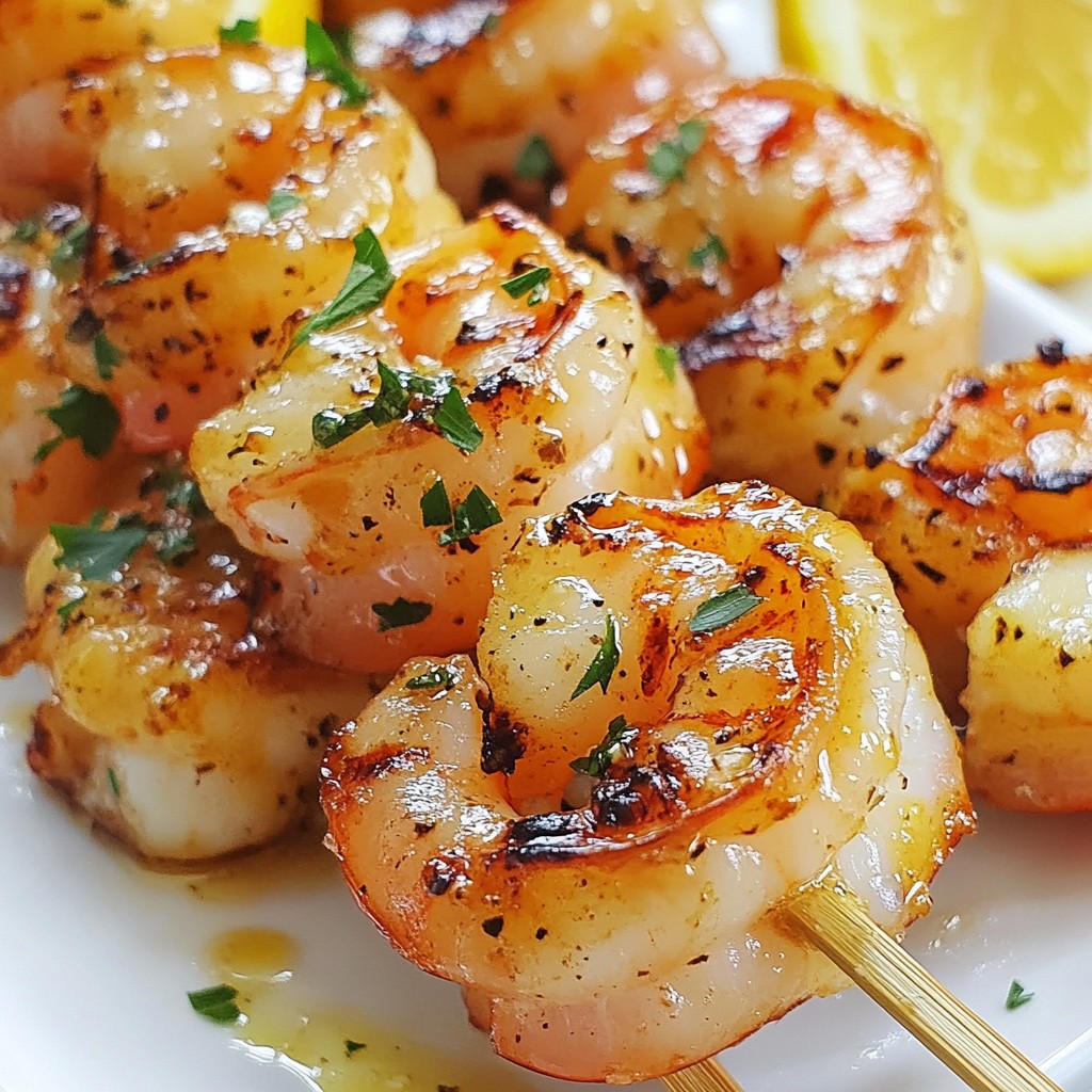Lemon Garlic Shrimp Skewers Quick and Tasty Meal