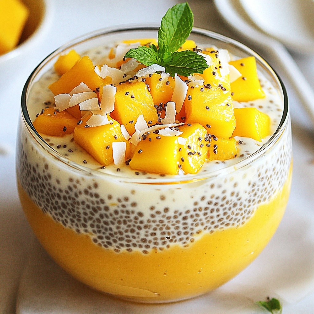 Mango Coconut Chia Pudding Fresh and Easy Delight
