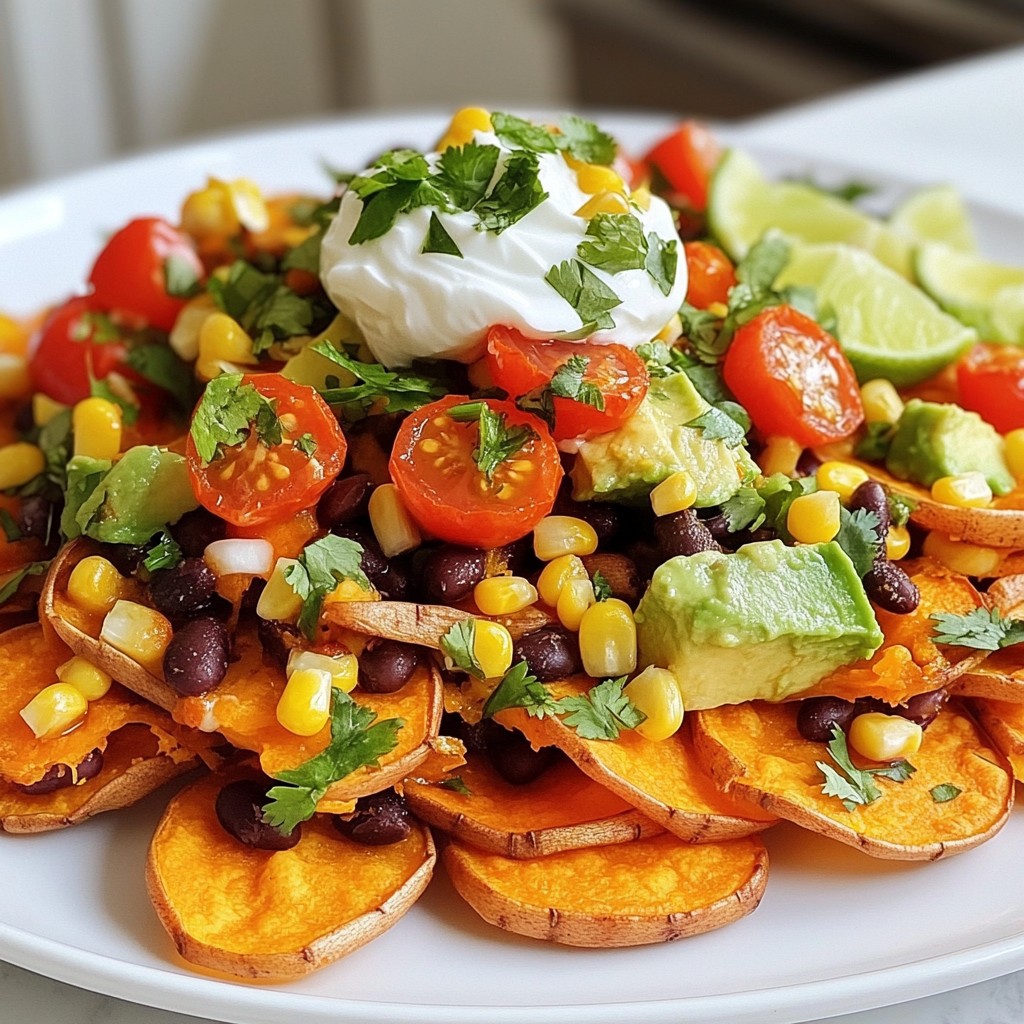 Veggie Loaded Sweet Potato Nachos Easy and Flavorful