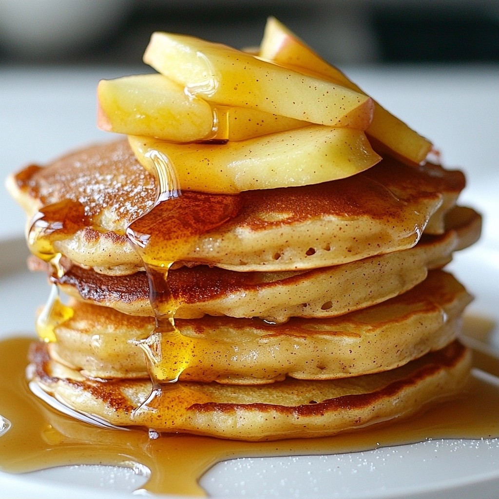 Fluffy wholesome foods Apple Cinnamon Pancakes Recipe