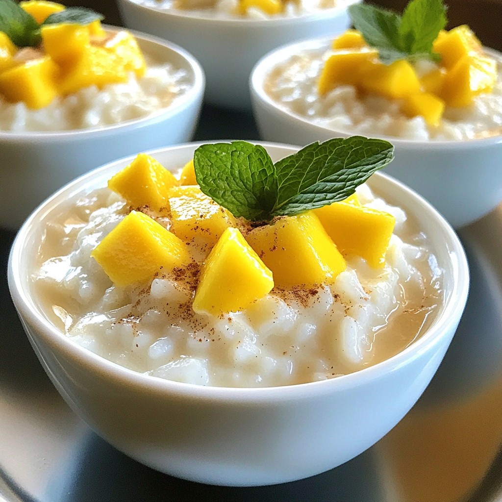 Mango Coconut Rice Pudding Delightful and Creamy Treat
