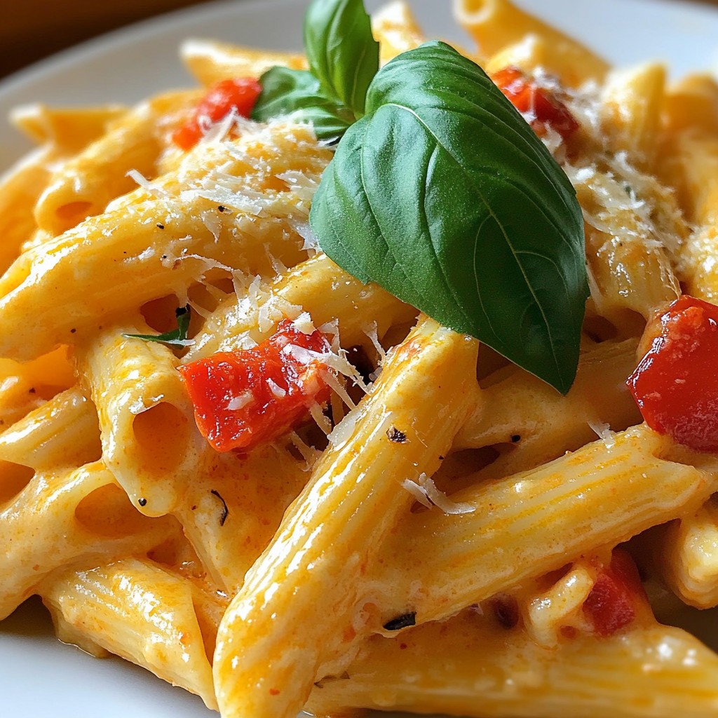 Roasted Red Pepper Penne Flavorful Pasta Delight