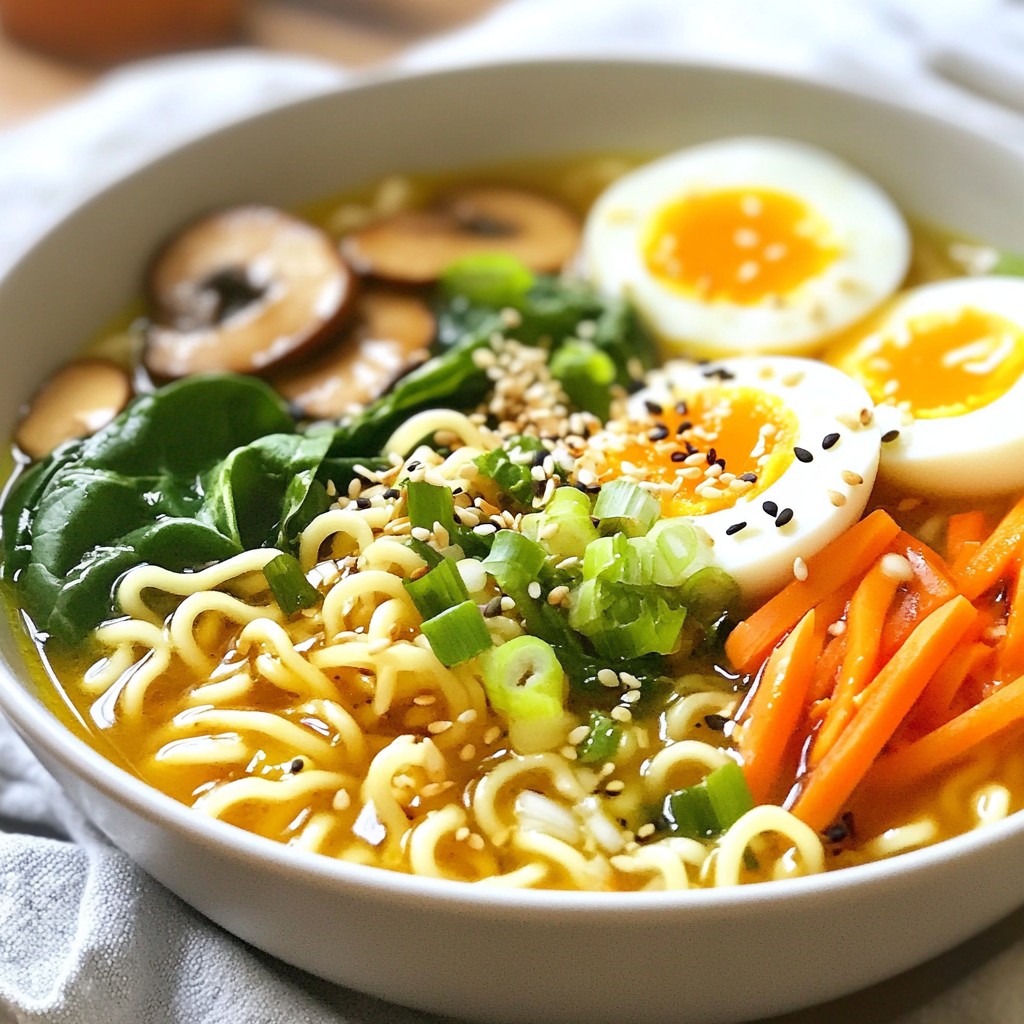 Spicy Garlic Ramen Noodle Bowl Bold and Flavorful Dish
