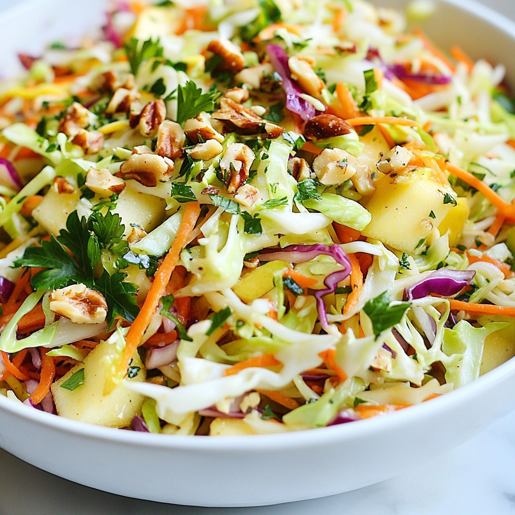 Crispy Clean Eating Cabbage and Apple Salad Delight
