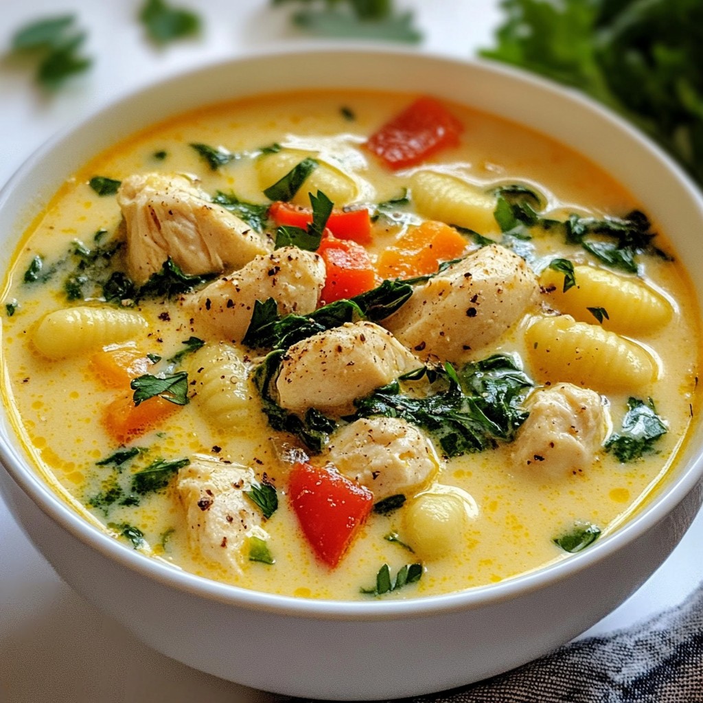 Creamy Cajun Chicken Gnocchi Soup Flavorful and Easy