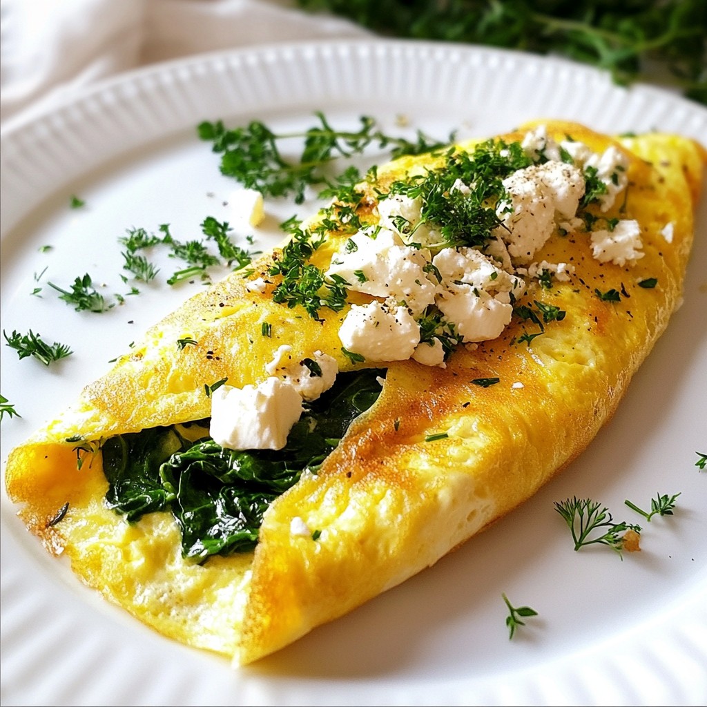Fluffy Spinach and Feta Omelette for Nutritious Meals