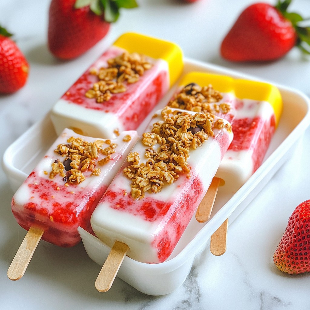 Strawberry Yogurt Parfait Pops Refreshing Summer Snack