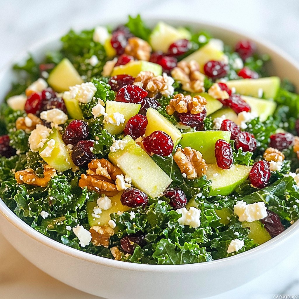 Cranberry Apple Kale Salad Fresh and Nutritious Option