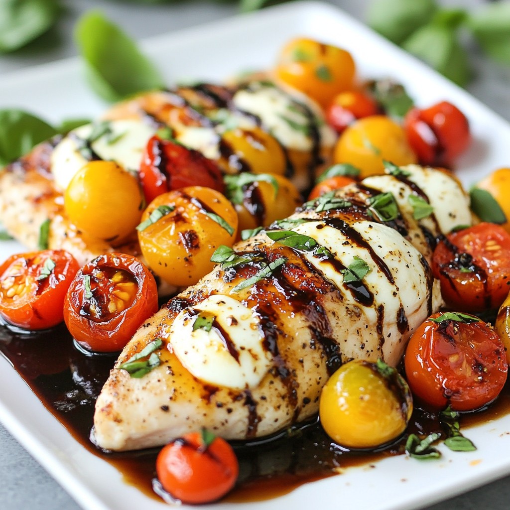 Balsamic Glazed Caprese Chicken Simple and Tasty Dish