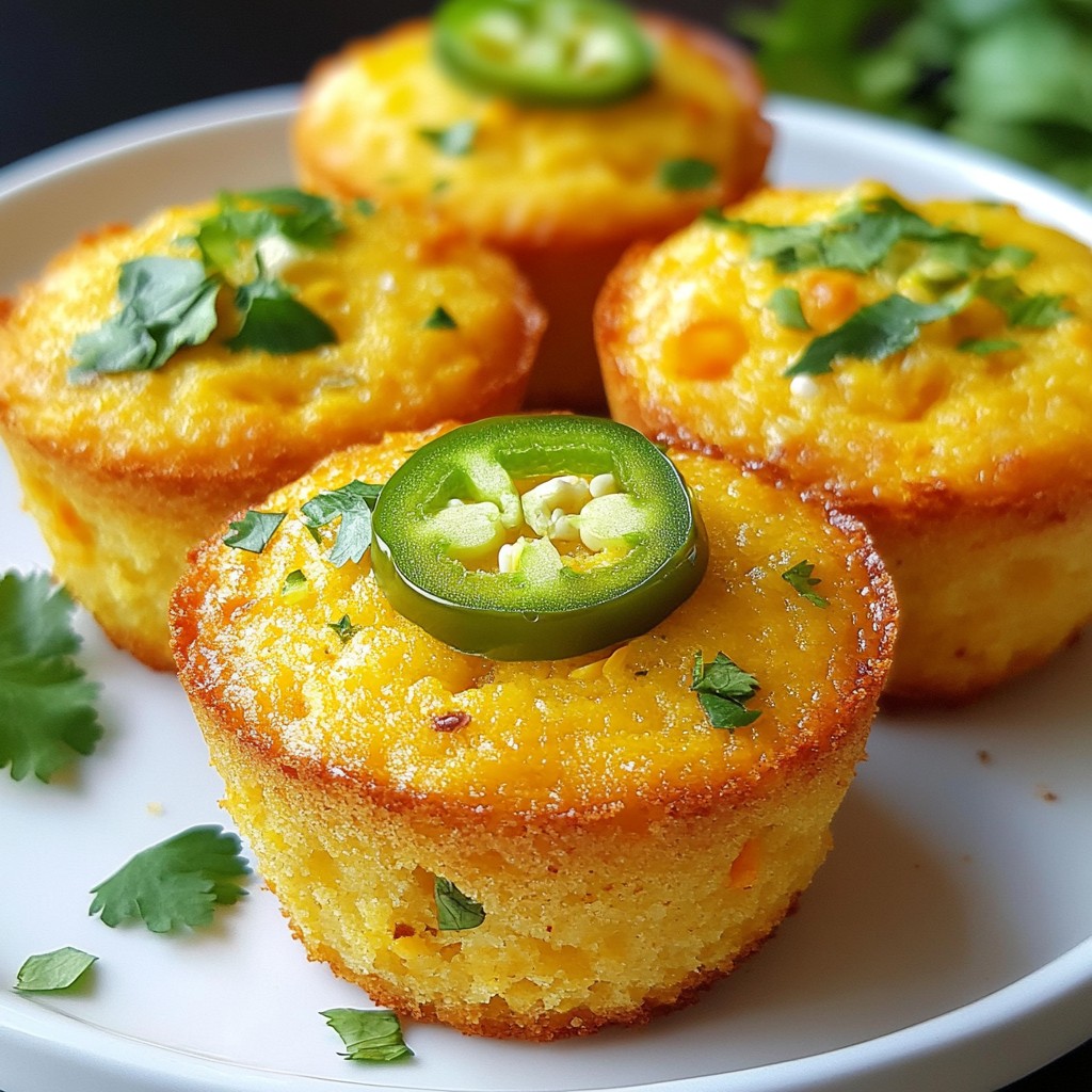 Jalapeño Cheddar Cornbread Muffins Easy and Flavorful