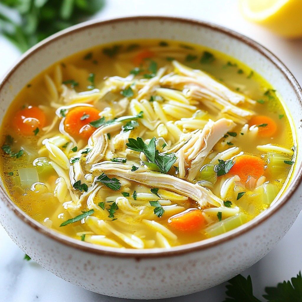 Greek Lemon Chicken Soup Flavorful Comfort Dish