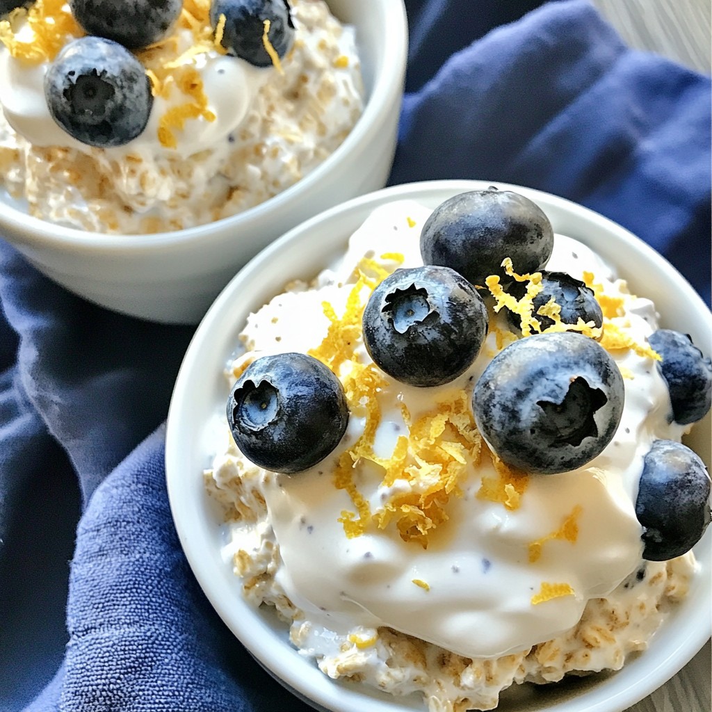 Blueberry Lemon Overnight Oats Easy Breakfast Recipe