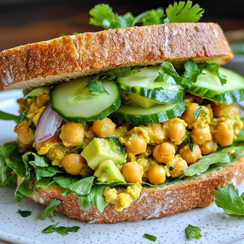 Savory Wholesome Foods Curried Chickpea Sandwich