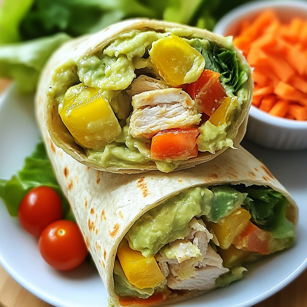 Creamy Wholesome Foods Avocado and Chicken Wrap Recipe