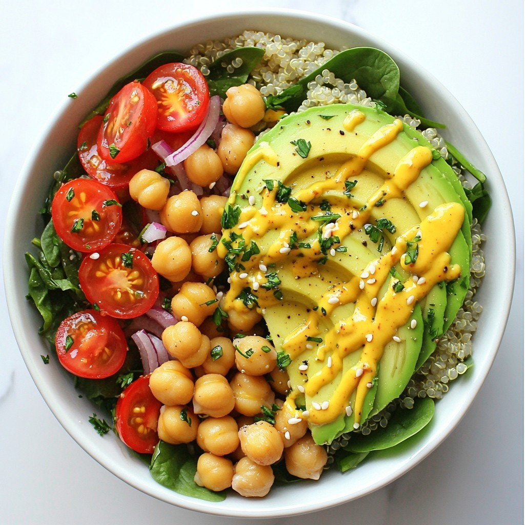Savory Nutritious Meals Chickpea and Spinach Bowl