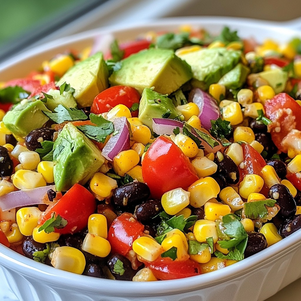 Black Bean Corn Fajita Salad Fresh and Flavorful Dish