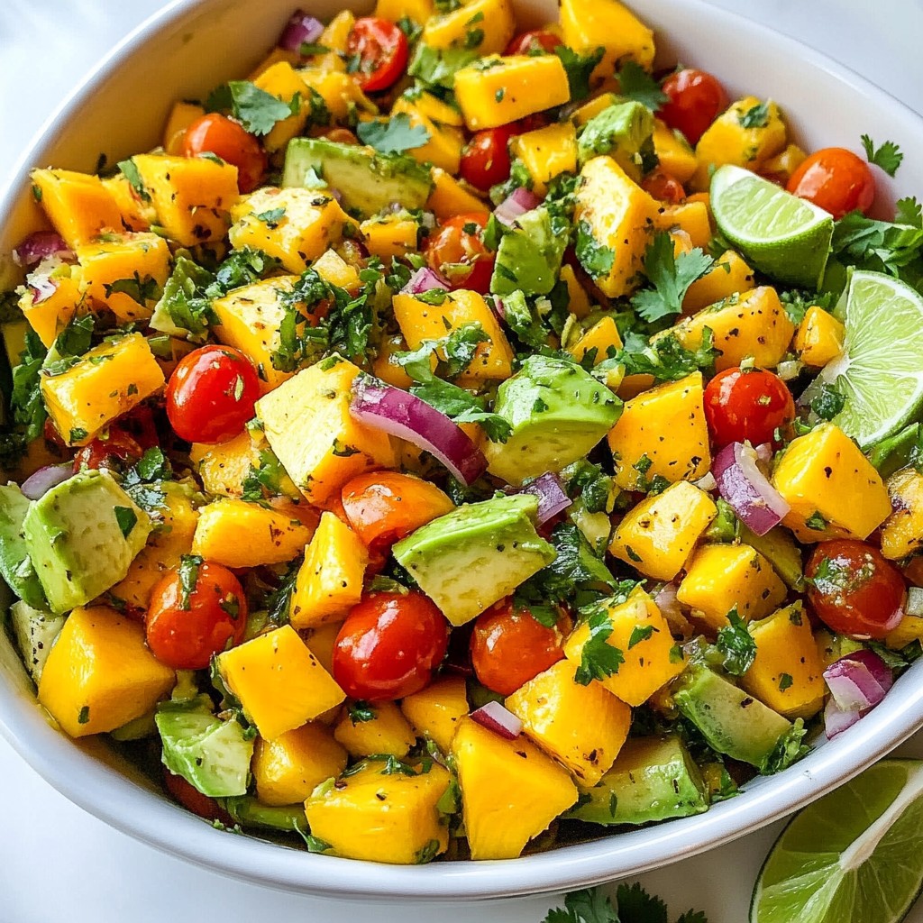 Tropical Mango Avocado Salad Refreshing and Healthy