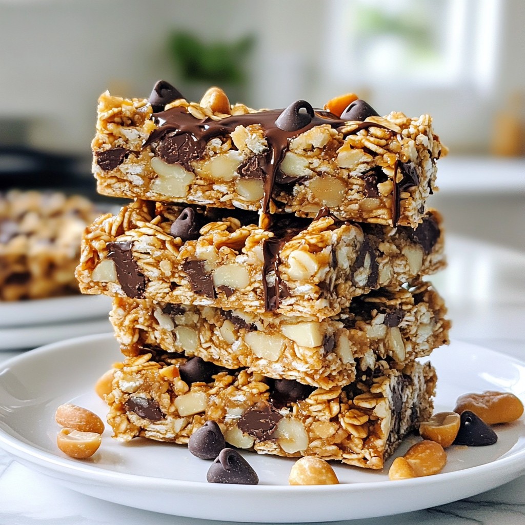 Peanut Butter Chocolate Chip Granola Bars Recipe