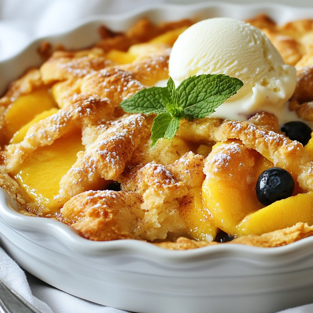 Blueberry Peach Cobbler Delightful Summer Dessert