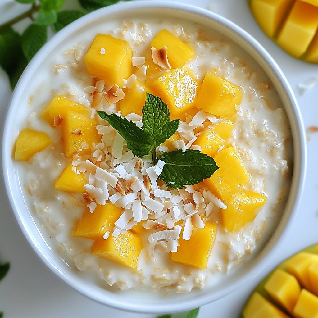 Mango Coconut Overnight Oats Easy and Healthy Recipe