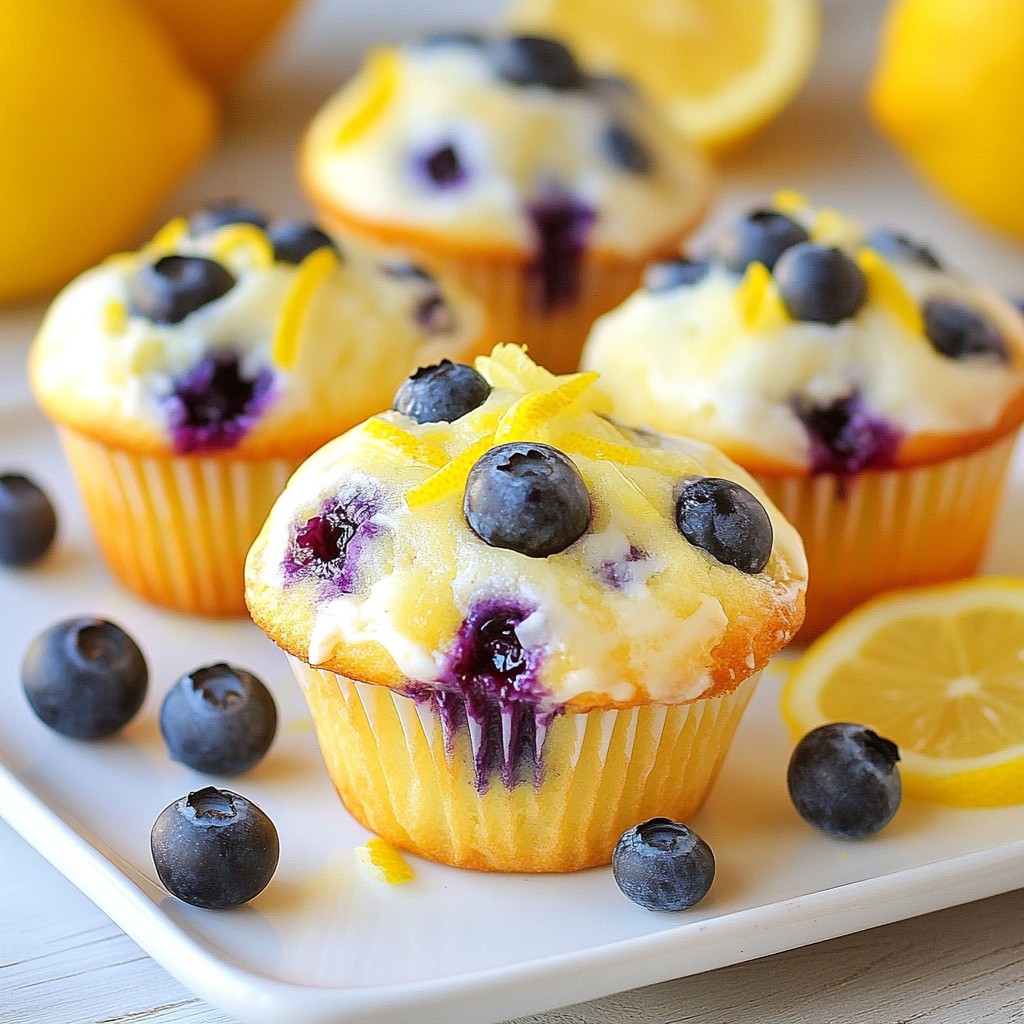 Blueberry Lemon Cheesecake Muffins Delicious Treat