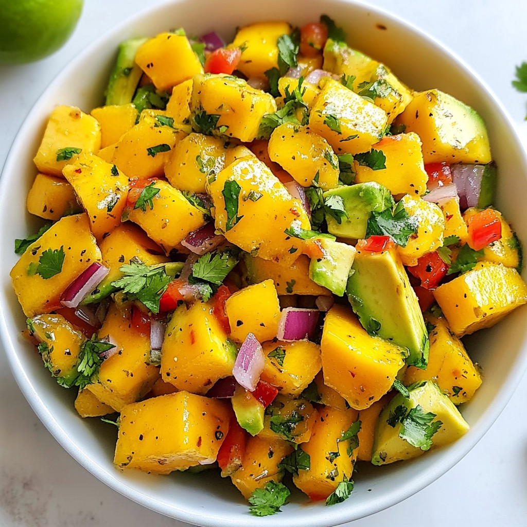 Tropical Mango Avocado Salad Fresh and Flavorful Dish
