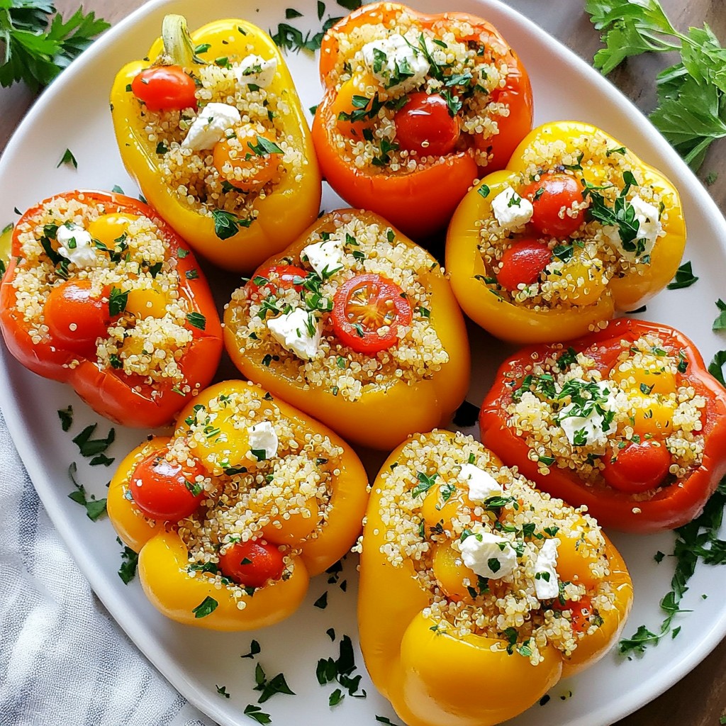 Mediterranean Quinoa Stuffed Peppers Tasty and Healthy