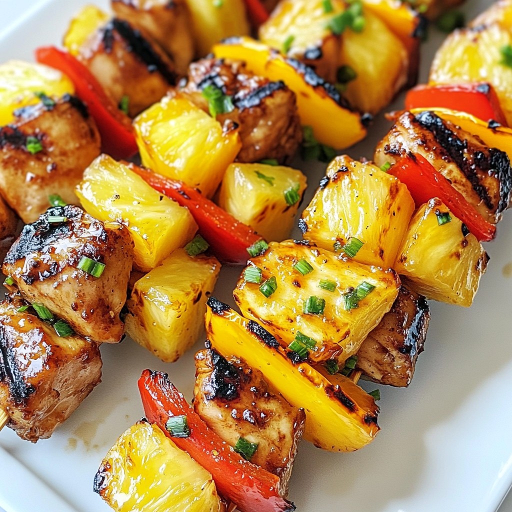 Teriyaki Chicken Pineapple Skewers Fresh and Tasty Meal