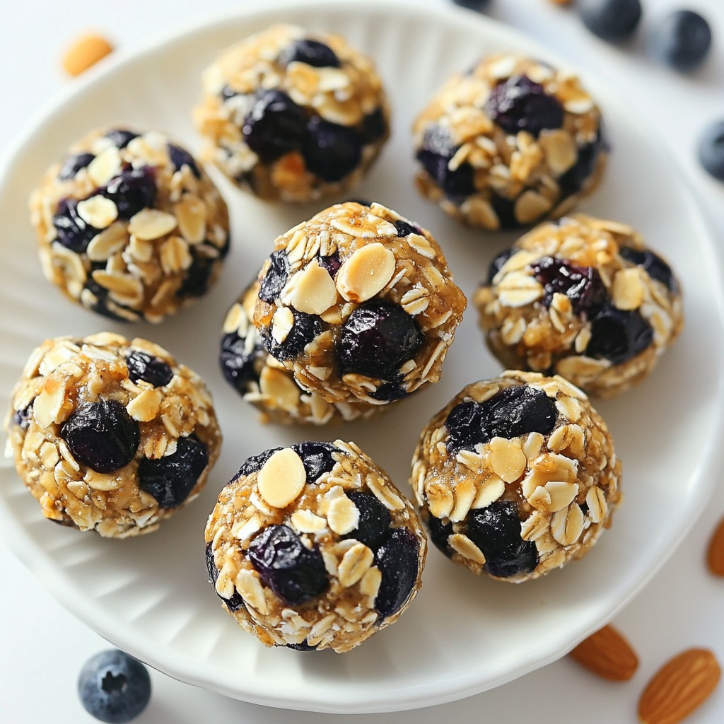 Blueberry Almond Energy Bites Healthy Snack Boost