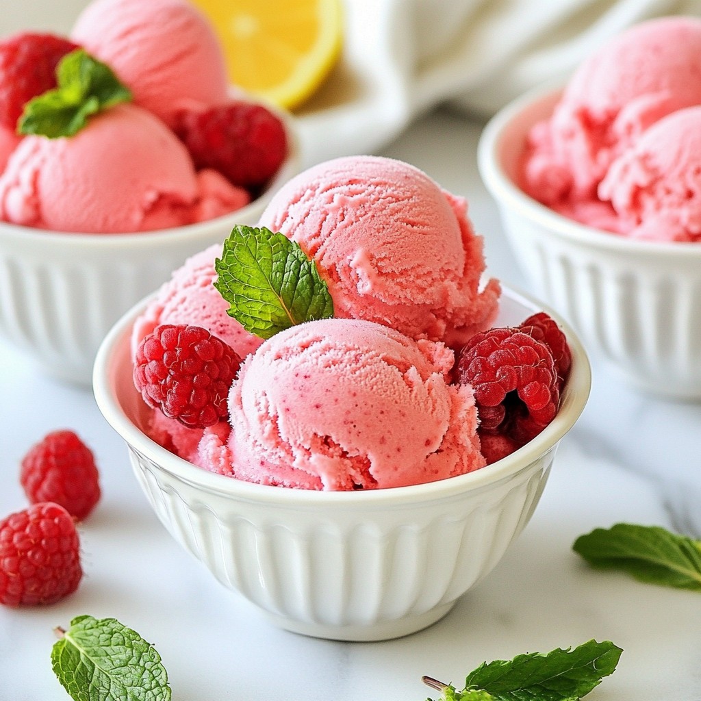 Raspberry Lemonade Sorbet Fresh and Delicious Treat
