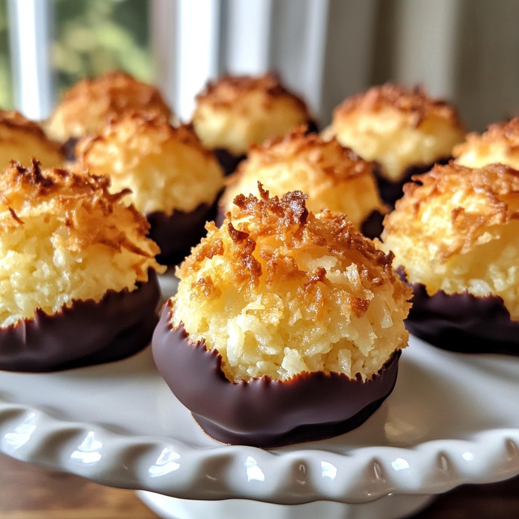 Chocolate Dipped Coconut Macaroons Simple Treat