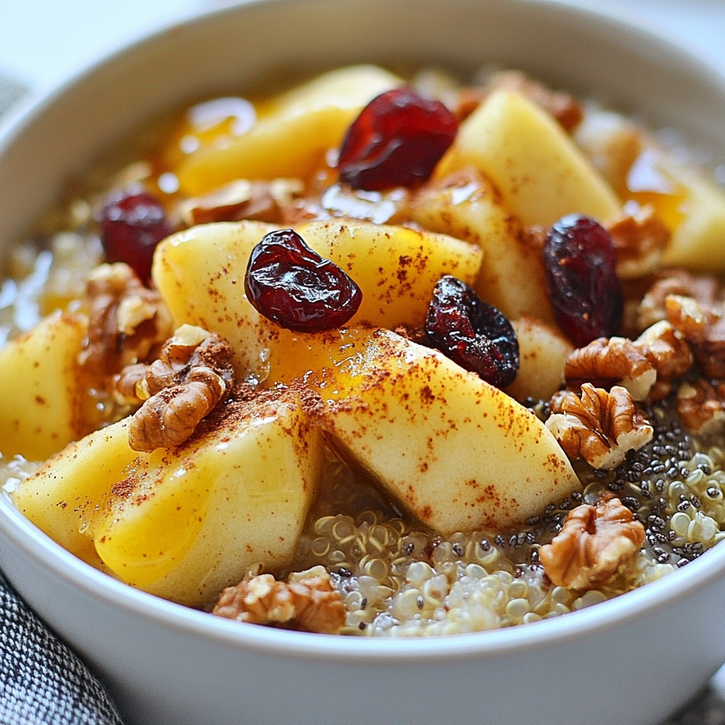 Apple Quinoa Breakfast Bowl Nutritious Morning Meal