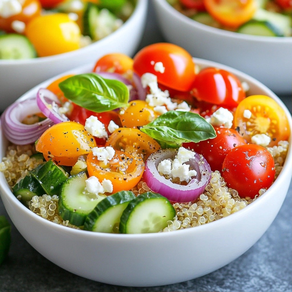 Hearty Nutritious Meals Tomato Basil Quinoa Bowl