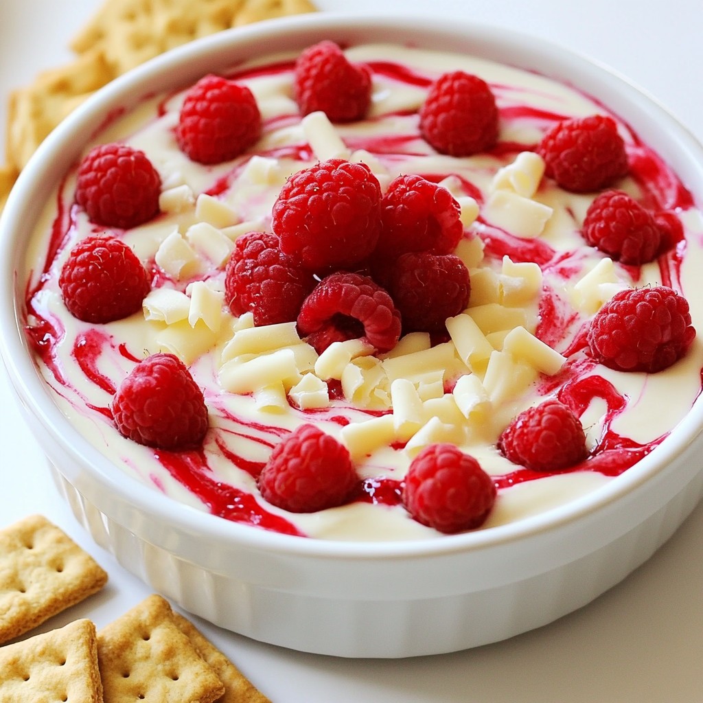 White Chocolate Raspberry Cheesecake Dip Delight