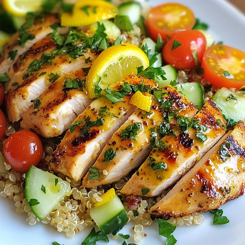 Lemon Herb Grilled Chicken with Nutritious Meals Quinoa