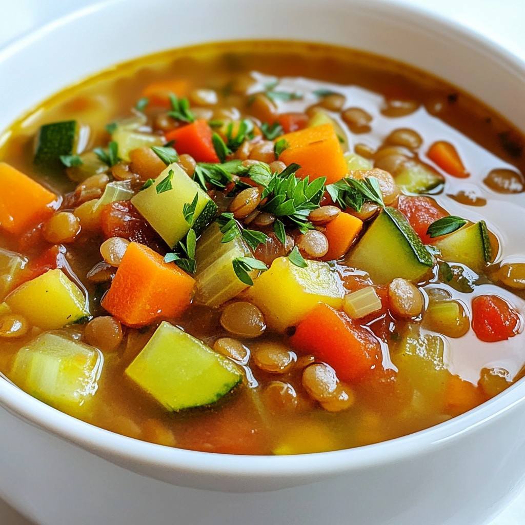 Hearty Wholesome Foods Lentil Soup with Veggies Recipe