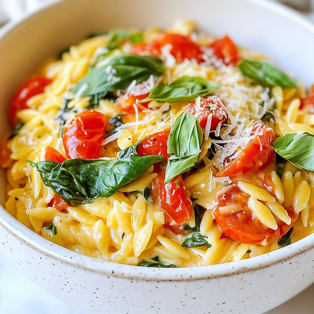 Creamy Tomato Spinach Orzo Delightful Weeknight Meal
