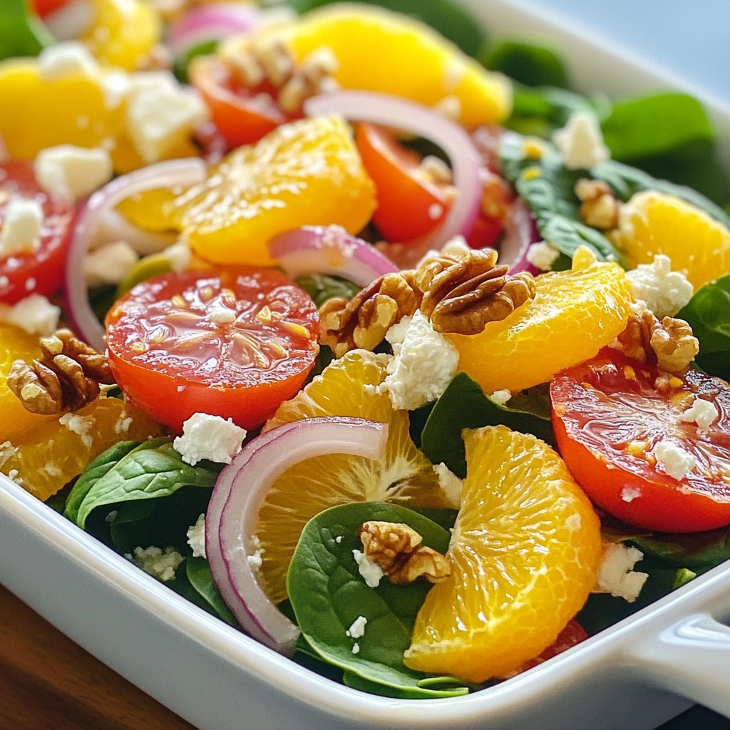 Vibrant Fresh Salads Spinach and Citrus Delight Recipe
